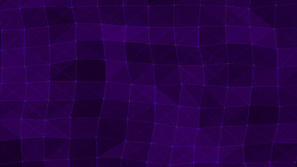 Abstract lines and dots slowly moving hi-tech background, futuristic grid pattern technology...