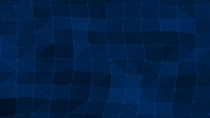 Abstract lines and dots slowly moving hi-tech background, futuristic grid pattern technology...