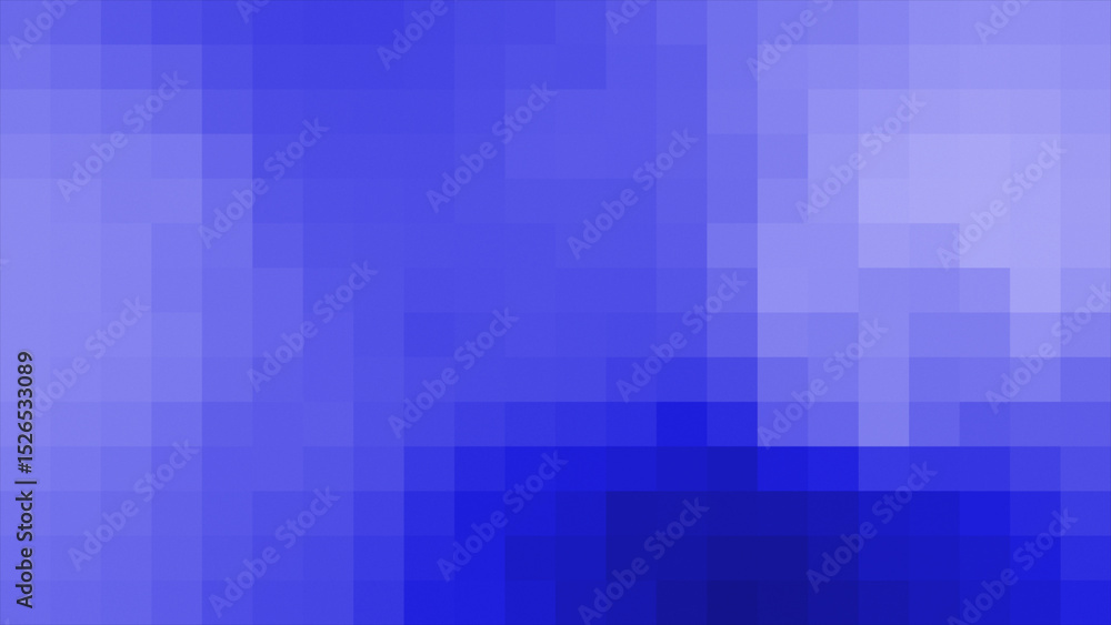 Aufkleber simple and classy pixilated square box pattern blue color minimal geometric background