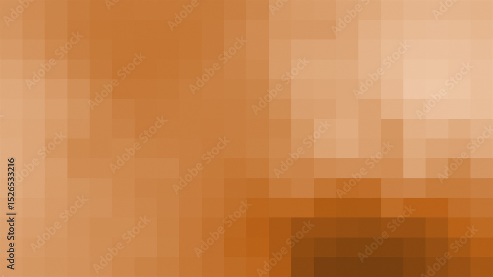 Poster simple and classy pixilated square box pattern orange color minimal geometric background