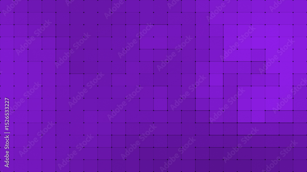 Aufkleber simple and classy pixilated square box pattern with lines purple color minimal geometric background