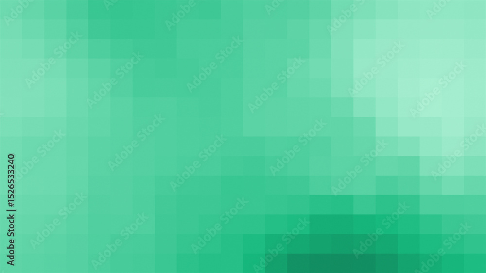 Poster simple and classy pixilated square box pattern turquoise color minimal geometric background