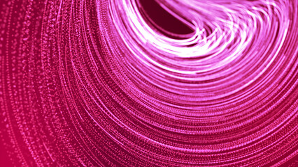 Abstract Line Particles Background. Abstract Magenta red glowing Line Particles moving in Wave pattern Background