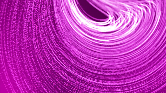 Abstract Line Particles Background. Abstract Pink glowing Line Particles moving in Wave pattern Background - Powered by Adobe