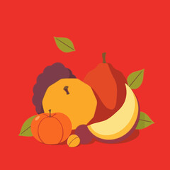 vector illustration of fruits