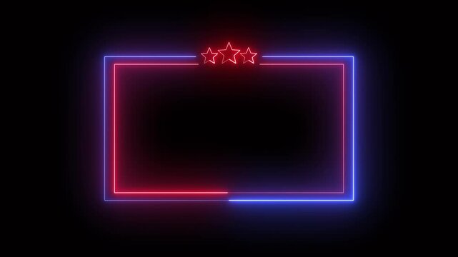 Facecam Neon overlay loop. Animated facecam or webcam neon sign for overlay streaming