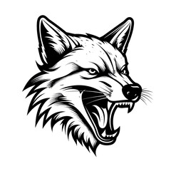 Beautiful modern black fox face painting.