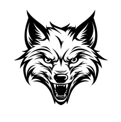 Beautiful modern black fox face painting.