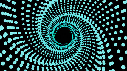 Sci-fi futuristic circular dots hi-tech rotating tunnel background, sci-fi colorful dots tunnel background
