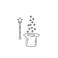 magic hat line sketch