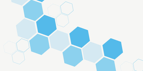 Abstract blue hexagon banner background. Eps10