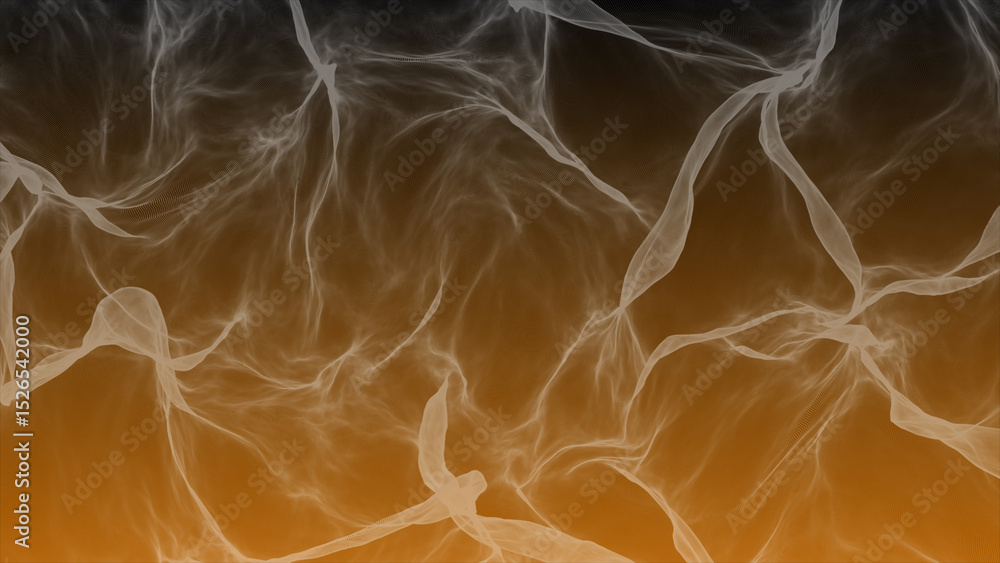 Aufkleber abstract digital particle wave hi-tech orange background ,animation cyber or technology background