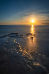Fototapeta premium Atardecer costa malagueña, cabopino. Marbella. Andalucía, España
