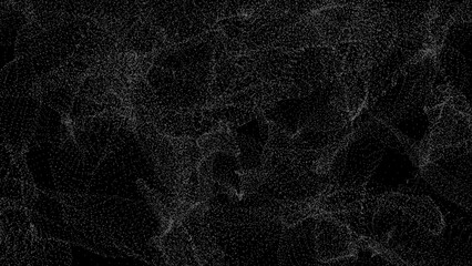 Abstract noisy and grainy dust particles background, white moving particles dark background