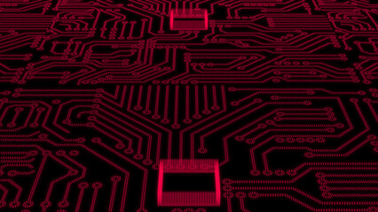 Hi-tech 3d circuit board pattern technology background, 3d mother board circuit sci-fi background