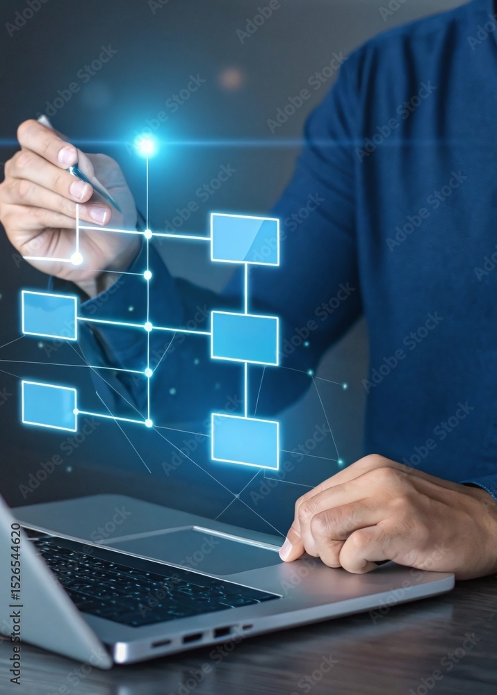 Poster digital workflow organization | business process charting