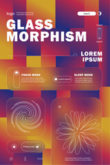 Glass Morphism Mobile UI Interface Design