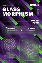 Glass Morphism Mobile UI Interface Design