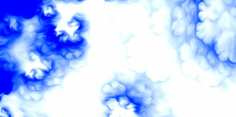 Abstract watercolor painting with blended shades of blue dreamy cloud textured design background. Abstract light blue ink splatter on white background