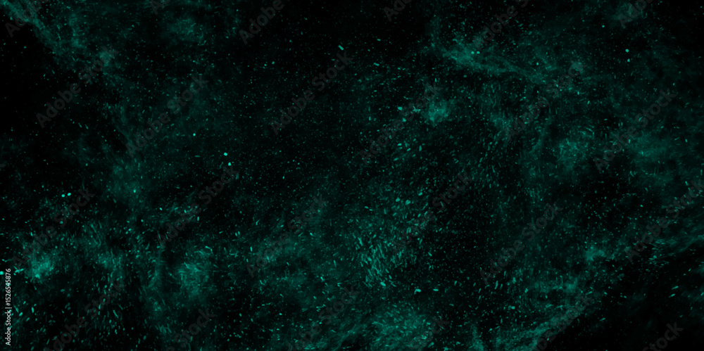 Poster abstract jade colored background with particles effect design. abstract fractal art background. seam