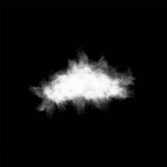 White realistic isolated steam or cloud on transparent background. Cloud, nature sky or food smoke symbol. Weather element or pattern art. Cloud texture, fire smoke wave, foggy nature. Cloud png
