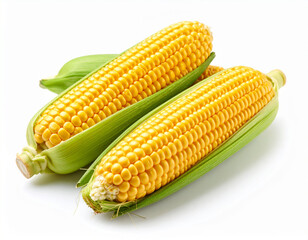 Organic Corn on the Cob with Fresh Green Husk – Natural Healthy and Nutritious Vegetable