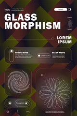 Glass Morphism Mobile UI Interface Design