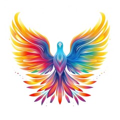 Naklejka premium Dove abstract graphics art.