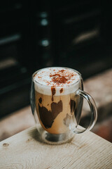cup of cappuccino with foam
