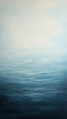 Calm open water with subtle blue waves and soft misty horizon under a pale sky, perfect for nature backgrounds, meditation visuals, peaceful seascape design or mental clarity themes