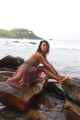 woman in the beach fashion