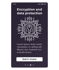 Encryption and data protection, banner design