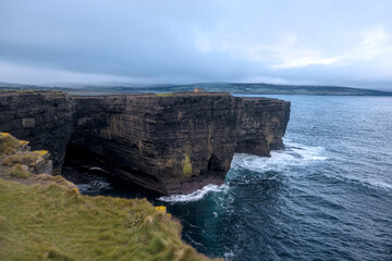 Downpatrick Head cliffs with the Atlantic Ocean Co. Mayo, Connacht province, Ireland.