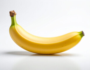Organic Ripe Bananas on White Background &ndash; Natural Healthy Tropical Fruit Rich in Potassium