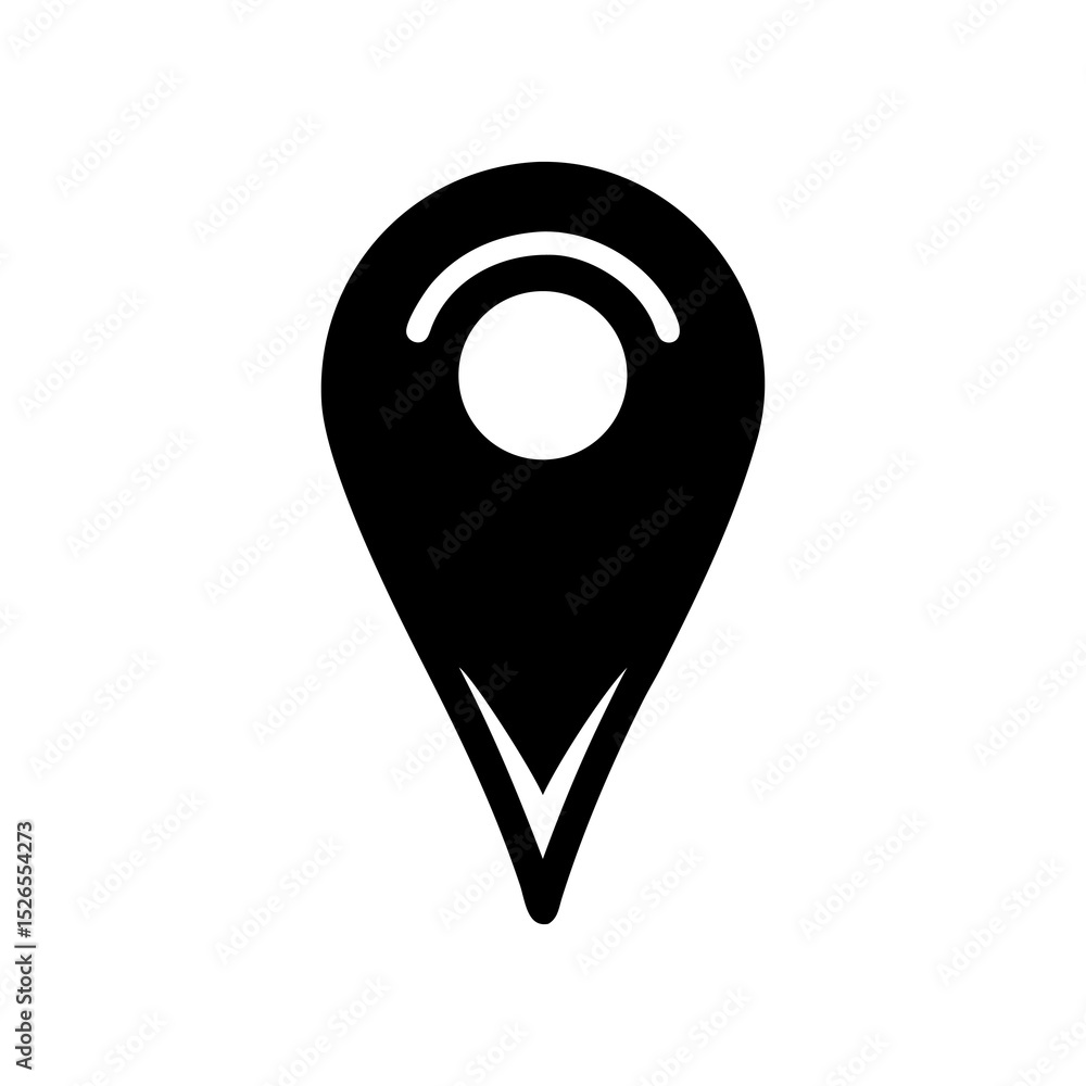 Poster a vector illustration set of map pointer icons and symbols for navigation and location silhouette on