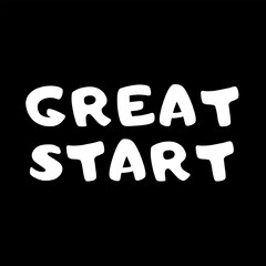 Vector text illustration for Great Start.