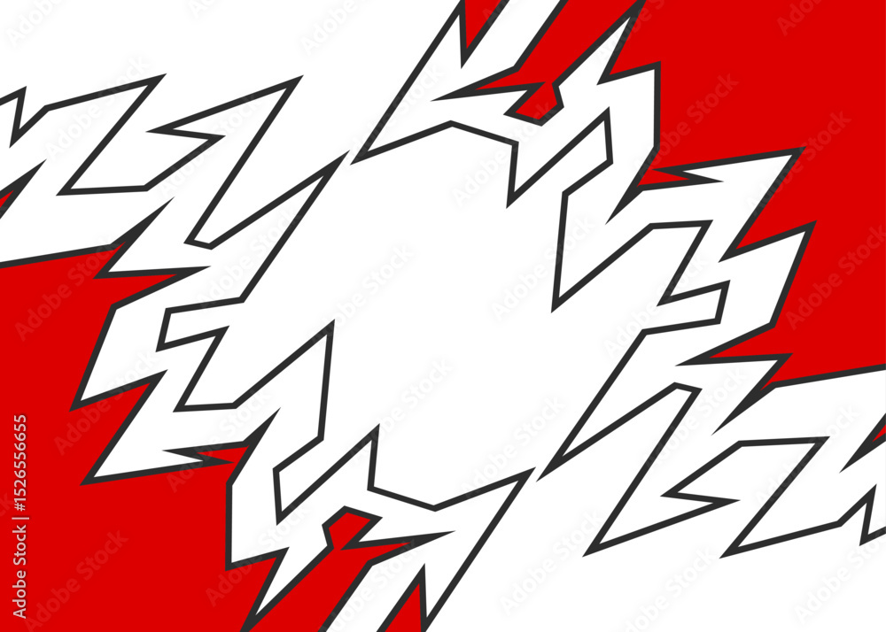 Poster abstract background with geometric jagged pattern and with some copy space area