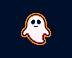 Fototapeta premium ghost logo symbol for halloween