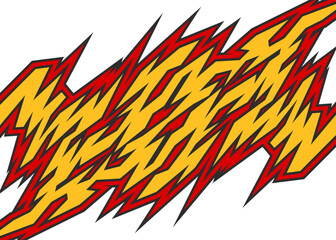 Abstract background with geometric racing decal pattern