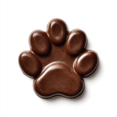 Fototapeta premium Dark chocolate paw print candy