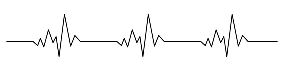 Heartbeat line icon on white background. heartbeat line icon. Pulse Rate Monitor. Heart beat pulse icon vector. healthcare and medicine. vector illustration. 