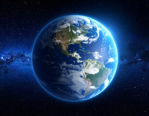 Obraz premium Earth from space, detailed view
