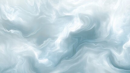 Obraz premium Intricate, flowing patterns in pale blue and white.