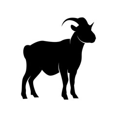 black goat silhouette, animal silhouette
