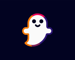 Obraz premium Vector design of minimal halloween ghost