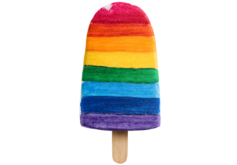 Rainbow popsicle summer treat lgbtq pride sweet, On Transparent Background