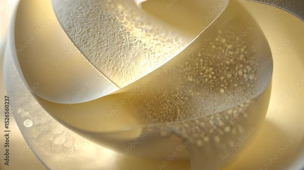 Poster abstract intertwined layers in soft cream tones