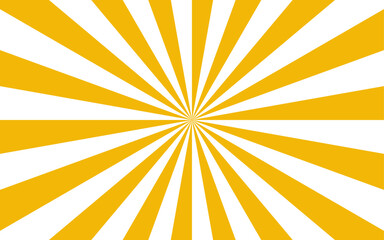 Abstract dynamic vibrant background with bright yellow and white spiral rays. Sunburst pinwheel design, with sense of movement and energy. Wavy, curved stripes twist with a visual illusion of spinning