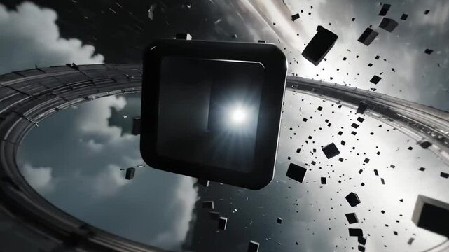 Orbital Megastructure - 4K Futuristic Space Cylinder for Sci-Fi & Concept Art Projects  