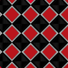 Red and Black Geometric Pattern Design